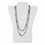 Long Iridescent Blue Necklace