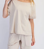 Cotton Sand Short Sleeve Tee