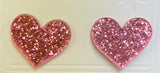 Valentine's Heart & Kiss Sparkly Stud Earrings