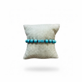 Turquoise Howlite Beaded Bracelet With Copper Spacers