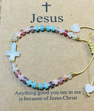 Mother of Pearl Cross Bracelet