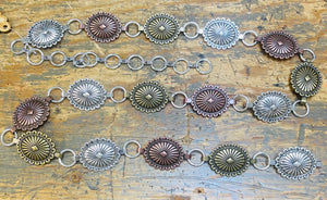 Concho Mixed Metals Chain Belt.