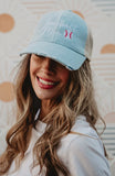 Baseball Light Denim Mom Hat