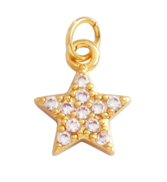 Mini Pave Star Charm For Charm Bar & Charm Necklace
