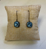 Blue Swarovski Crystal Earrings