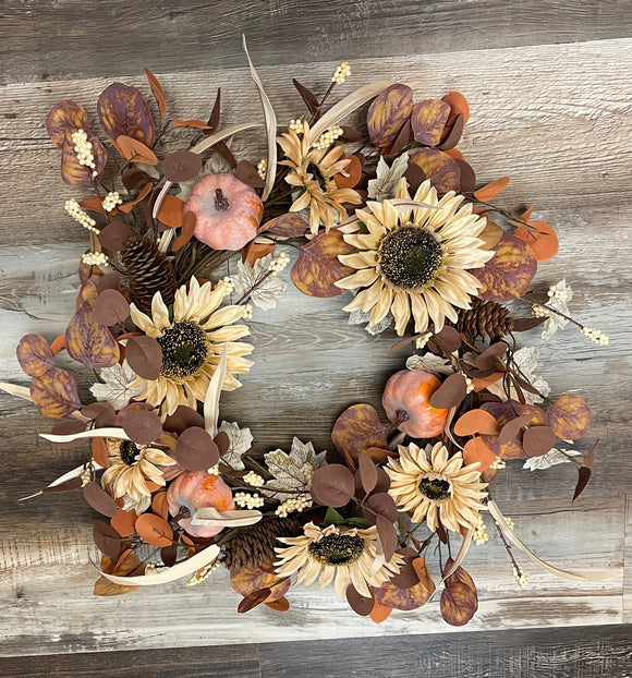 Fall Sunflower Wreath