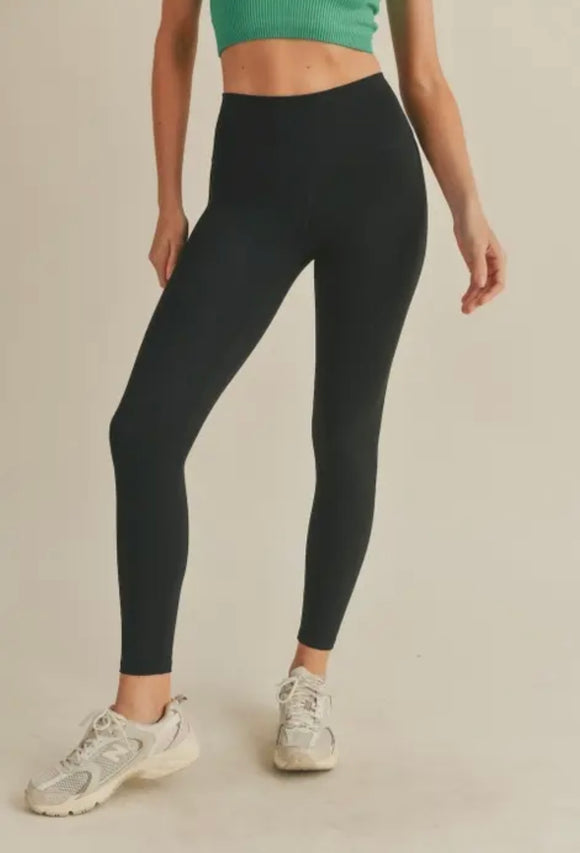 Aligned Performance Black High-Rise Leggings