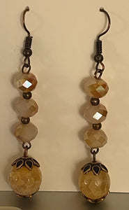 Soft Coral Dangle Earrings