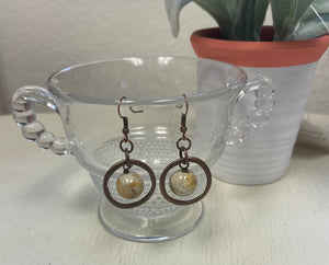 Circle Brass Earrings