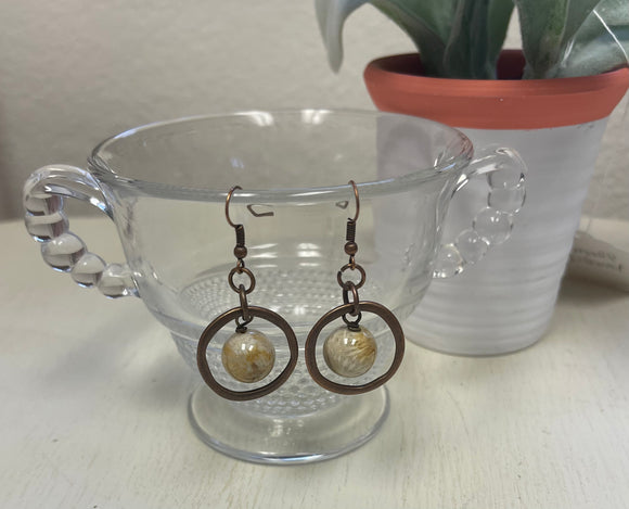 Circle Brass Earrings