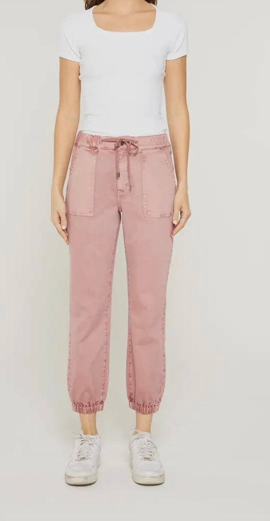 Rosy Pink High Rise Jogger