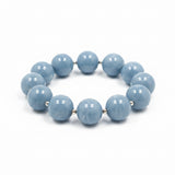 Big Beaded Blue Lace Agate Bracelet
