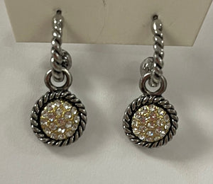 Hoop Round Crystal Earrings