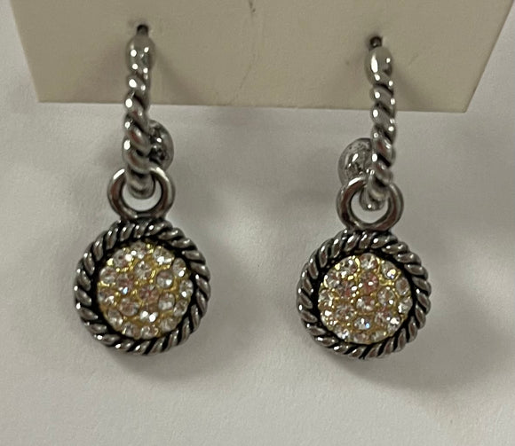 Hoop Round Crystal Earrings