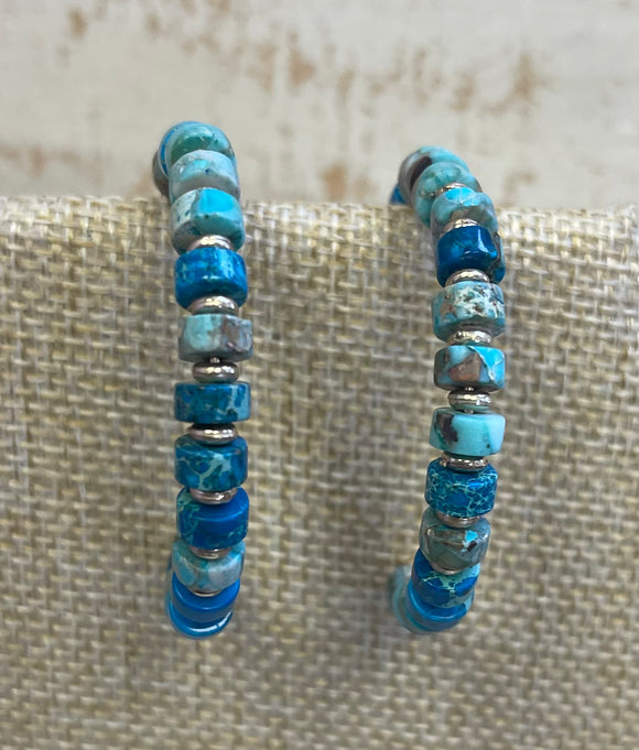 Turquoise Hoop Earrings