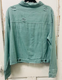 Distress Mint Teal Jacket