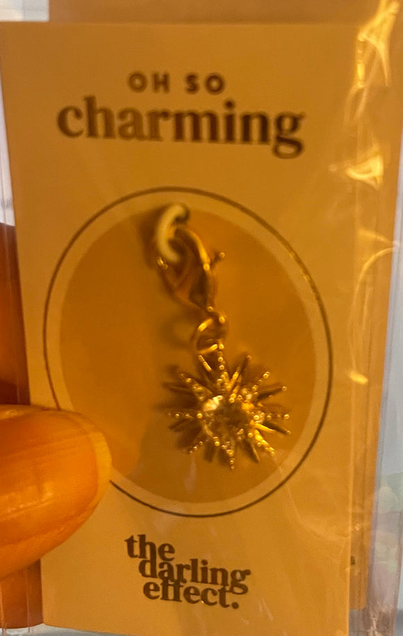 Gold Star Burst Charm