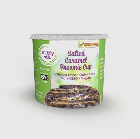 Gluten Free Salted Carmel Brownie Cup