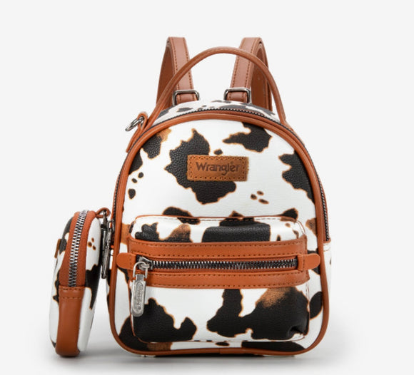 Wrangler Cow Print Mini Backpack