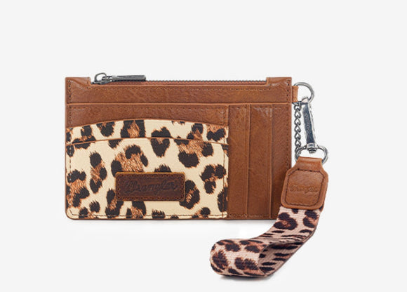 Wrangler Leopard Print Card Holder