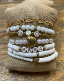 Gold Herat Happy Mother's Day Bracelet