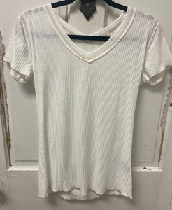 Cream Distress Top