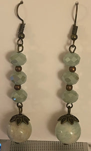 Soft Teal Dangle Earrings
