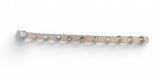 Pale Pink Leather Adjustable Bracelet With Diamonds