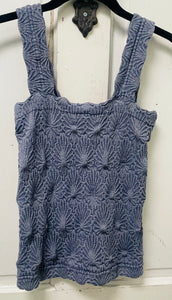 Blue Lace Textured Square Top