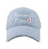 Baseball Light Denim Mom Hat