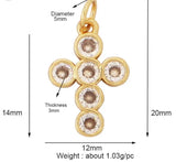 Mini Pave Cross Charm For Charm Bar & Charm Necklaces