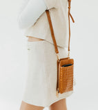 Woven Double Duty Brown Phone Bag