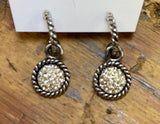Hoop Round Crystal Earrings