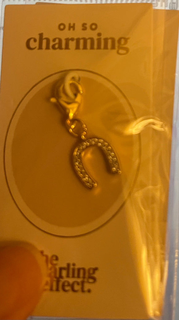 Gold Horseshoe Charm