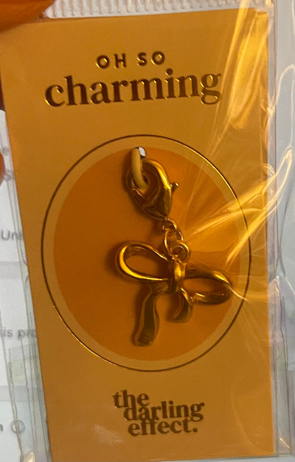Gold Big Bow Charm