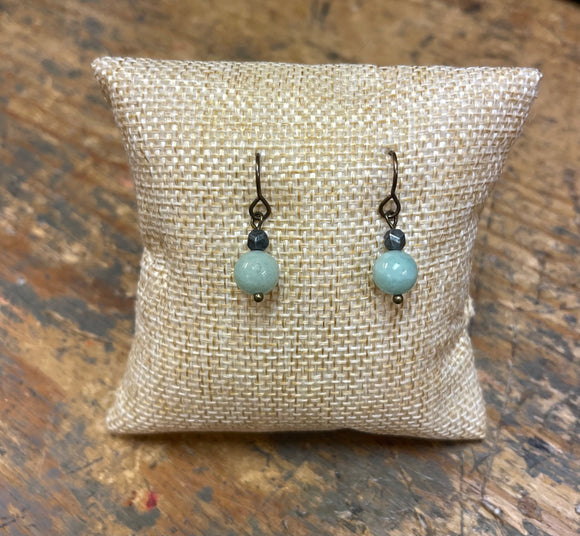 A Soft Amazonite Stone Earring