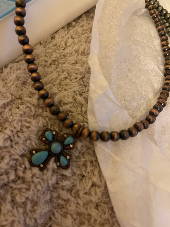 Copper necklace With A Cross