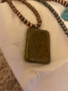 Copper Necklace With A Pretty Stone