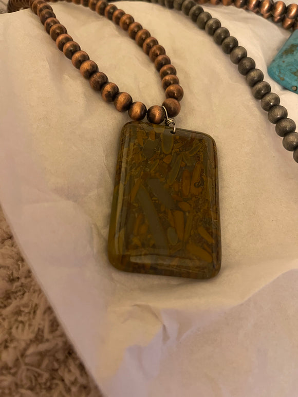 Copper Necklace With A Pretty Stone