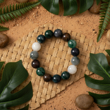 Green - Amber - Brown Stone Bracelet
