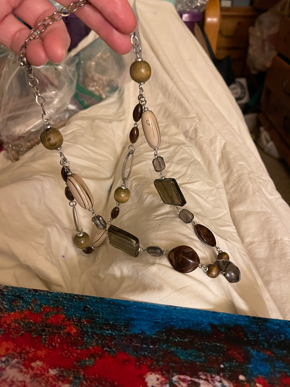 2 Layer Tan Tones Necklace