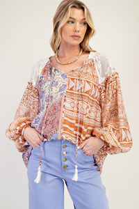 Loose Fit Blouse Lavender Mocha