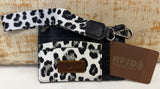 Black Cow Print Mini Wallet Wrangler
