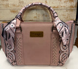 Pink Braided Bandana Purse Wranger
