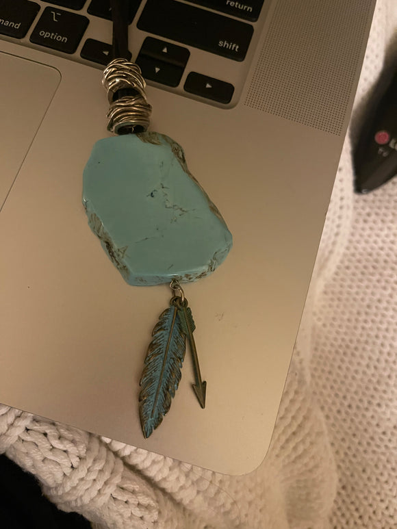 BIg Turquoise Stone Necklace