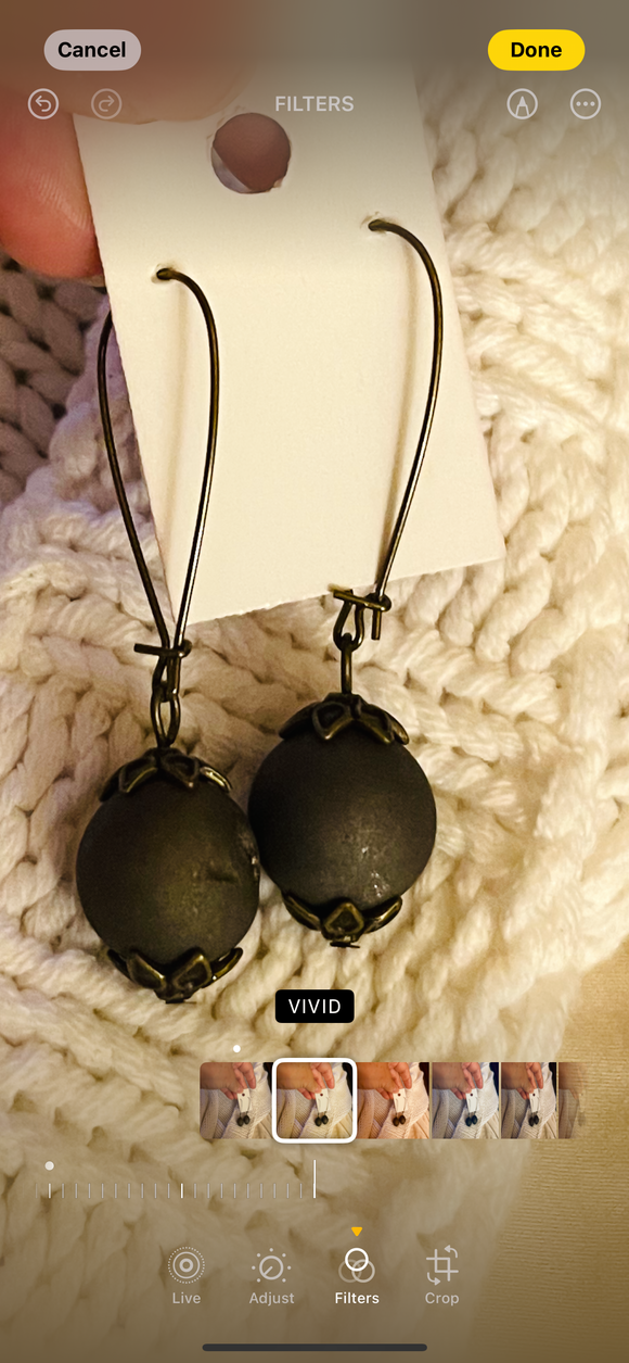 Round Dangles DarK Grey Earrings