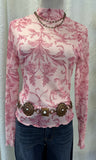 Pink Floral Mesh
