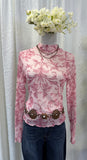 Pink Floral Mesh