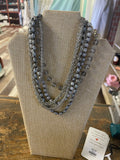 Big Grey Layered Tones Necklace