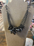 Big Grey Layered Tones Necklace